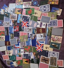 110 Single Swap Playing Cards BIG LOT Assorted Fun Deco Most VINTAGE Variety  W2 picture