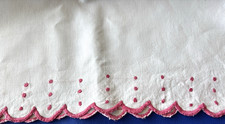 FABULOUS VTG HUGE BOLSTER-100% PERCALE COTTON, 18 X 62