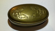 Antique Swiss 19th Century Brass Snuff Box…Klenshyttan..Nice picture