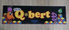 Original 1982 Q-bert Classic Arcade Marquee Game Room Garage Wall Art Vintage picture