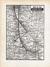 1938 Monon Route Railway Map Chicago Indianapolis Louisville Railway Map 3130 picture