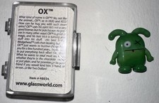 OX Ugly dolls Hand Crafted Glass Figurine 1” With Case Incomplete Packaging picture