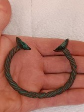 Ancient Celtic (Gallic) Bronze Twisted Muff Torc Bracelet picture