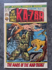 Astonishing Tales #13 Ka-Zar Man-Thing Appearance Marvel Comics 1972 FN  picture