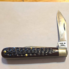Case XX 6202 1/2 10 dot. Black Bone Handle 2-Blade Pocketknife. 1970. picture