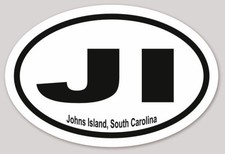 Johns Island SC Sticker 4x6 Inch Oval Euro Style South Carolina Decal picture