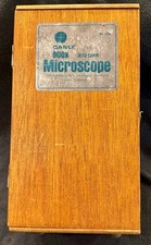 Vintage Cable 900X Zoom Microscope No. 200 Japan Wood Case Tested Focus Works picture