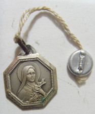1954 antique catholic Saint Therese Basilica Lisieux France pendant 53774 picture