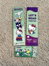 Sanrio Hello Kitty Library Card & Keychain x LA Los Angeles County + 2 Bookmark picture