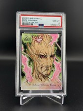 Edde Wagner Groot Sketch 1/1 - 2024 Upper Deck Flair Marvel PSA 8 picture
