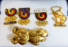 SEOUL 1988  OLYMPICS - Lot of 5 Different Collector Pins Hat Pin picture