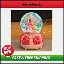 Eiffel Tower Snow Globe Music Box with LED Lights - Kids Room Decor Gift for Gir picture