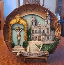 Vintage Bom Jesus do Monte Souvenir Wall Plaque – Braga, Portugal – Religious... picture