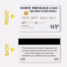 W. Privilege Card Novelty Plastic Credit Card Trump Novelty Joke Funny Embossed picture