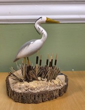 OOAK Hand Carved & Painted Great Blue Heron Decoy #2 - Dale Phillips picture