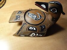 Beautifull and UNIQUE HAIDA Ceramic/Clay Raven Coasters with RAVEN Holder, NICE picture