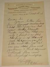 1895 E. H. Ferry Hillsboro' Bridge, N. H. Hardware Business Letter picture