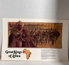 Vtg Budweiser Great Kings of Africa Sunni Ali Ber King of Songhay Poster picture