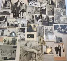 Vintage Snapshot Photo Lot - Original Black & White Random Mixed Collection picture