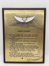 WW2 WWII US Army Air Force USAAF High Flight John Gillespie Magee Jr Wall Plaque picture