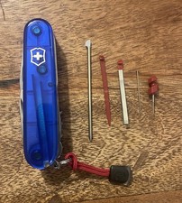Victorinox Ranger Plus Swiss Army Knife Custom Sapphire Blue Scales EDC picture