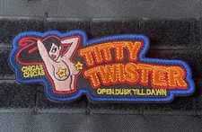 Large Titty Twister Dusk Till Dawn Tactical Vintage Hook Loop Patch Large 5.3” picture