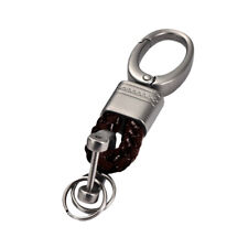 Creative Horseshoe Buckle Braided Faux Leather Men's Keychain Key Ring Gift 37 picture