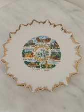 VIntage Colorful Colorado Ceramic Souvenir Collector Plate 6 Inch Gold Trim picture