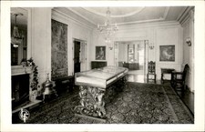 Brookline MA Main Exhibition Room c1940s-50s Real Photo Vintage Postcard picture