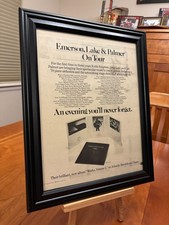 BIG 10x13 FRAMED EMERSON, LAKE & PALMER 