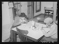 Photo:Pie Town New Mexico 1940 Farmers in Cafe FSA Russell Lee picture