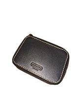 Vintage Coach Black Leather Pill Box Travel Container picture