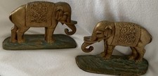 ANTIQUE RARE A.M.GREENBLATT STUDIOS/BOSTON/1927 CAST IRON ELEPHANT PR. BOOKENDS picture