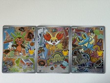 Pokémon First Partner Series 3 Full Set Chespin 058 Fennekin 059 Froakie 060 NM picture