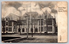 Vintage Postcard NY Rome Free Library Divided Back picture