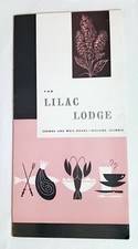 Hillside IL Lilac Lodge Vintage Menu Martini 65 cents Pork Chops 2.85 picture