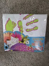 NWT Vintage MUDD Groovy Daisy & Neon Handprint Standard Pillowcase Y2K Full picture