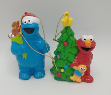 Kurt S Adler Sesame Street Christmas Ornament Elmo Cookie Monster Lot 2005 picture