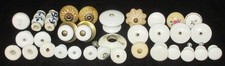 Antique Vintage Ceramic porcelain drawer pulls picture