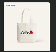 Starbucks SNOOPY Peanuts Pumpkin Canvas RARE Tote Bag IN HAND picture