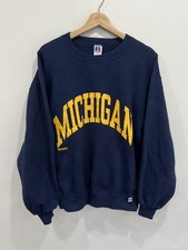 Vintage Russell Athletic Michigan Spellout Sweater made Usa picture
