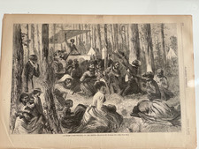 HARPER'S WEEKLY August 10, 1872 A Negro Pray Camp in the South Civil Rights picture