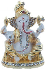 Indian Traditional  Brass Lord Ganesha  Idol For Car Dashboard & Festival Pujan picture