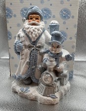 Snow Buddies Santa & Buddy Snowman on Train 1999 6” x 5” picture