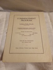 Antique Lewiston Public Schools Commencement Program picture