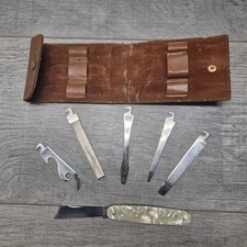 Vintage Ulster USA Chrysler Master Technician Knife Tool Set Mopar Pouch picture