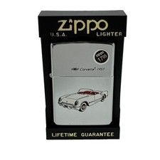 Vintage 1993 Zippo Corvette 1953 Zippo Lighter New picture