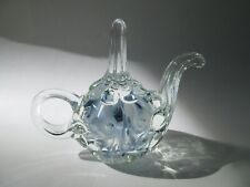 JOE RICE Art Glass Ring Holder / Paperweight Teapot Style picture