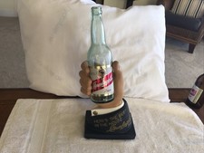 LEINENKUGEL’S BEER VINTAGE CHALK BEER BOTTLE COUNTER DISPLAY WITH BOTTLE picture
