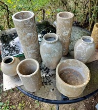 7 vintage solid marble vases picture